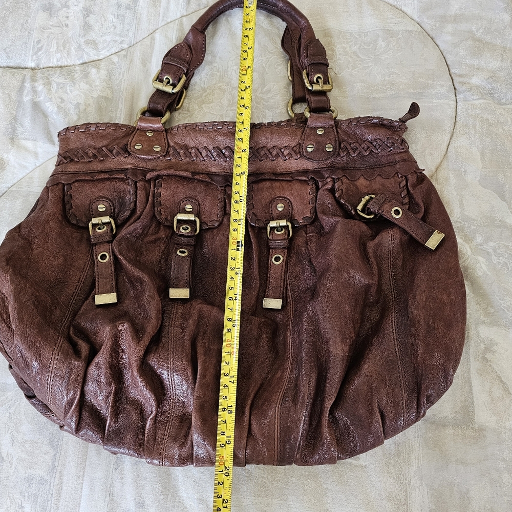 Cynthia Rowley Brown Buckle Hobo Shoulder Bag - Picture 8 of 12